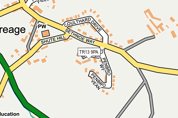 TR13 9PA map - OS OpenMap – Local (Ordnance Survey)
