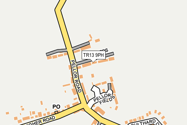 TR13 9PH map - OS OpenMap – Local (Ordnance Survey)