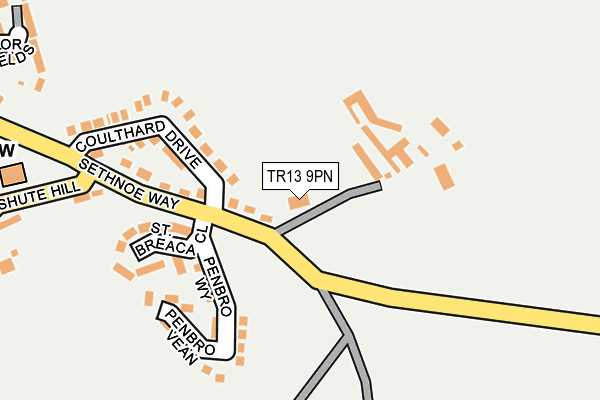 TR13 9PN map - OS OpenMap – Local (Ordnance Survey)