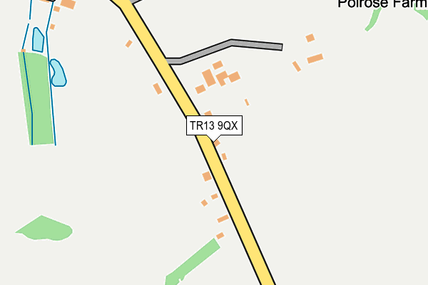 TR13 9QX map - OS OpenMap – Local (Ordnance Survey)