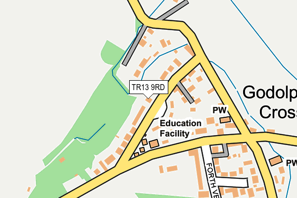 TR13 9RD map - OS OpenMap – Local (Ordnance Survey)