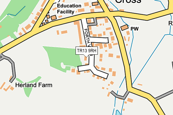 TR13 9RH map - OS OpenMap – Local (Ordnance Survey)