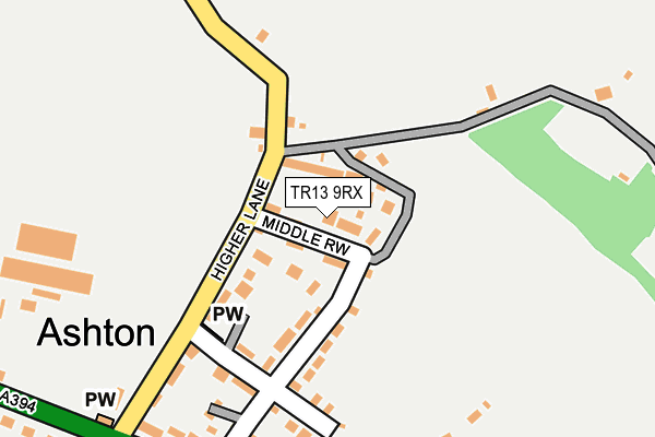 TR13 9RX map - OS OpenMap – Local (Ordnance Survey)