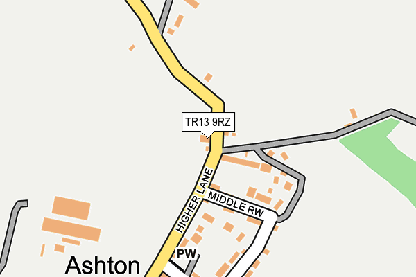 TR13 9RZ map - OS OpenMap – Local (Ordnance Survey)