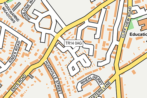 TR14 0AG map - OS OpenMap – Local (Ordnance Survey)