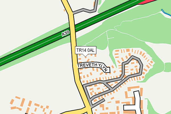 TR14 0AL map - OS OpenMap – Local (Ordnance Survey)