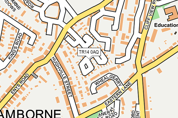 TR14 0AQ map - OS OpenMap – Local (Ordnance Survey)