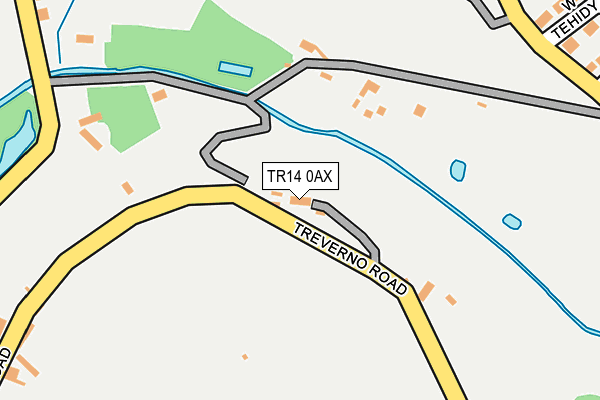 TR14 0AX map - OS OpenMap – Local (Ordnance Survey)