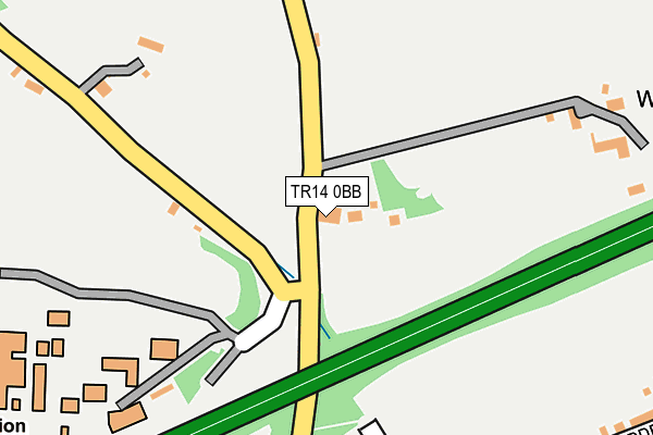 TR14 0BB map - OS OpenMap – Local (Ordnance Survey)