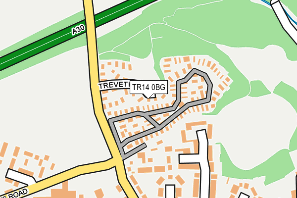TR14 0BG map - OS OpenMap – Local (Ordnance Survey)