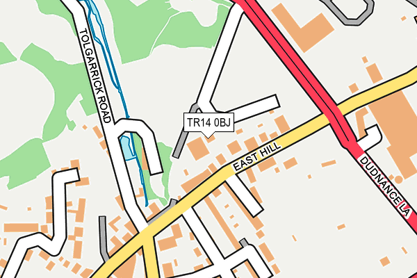 TR14 0BJ map - OS OpenMap – Local (Ordnance Survey)