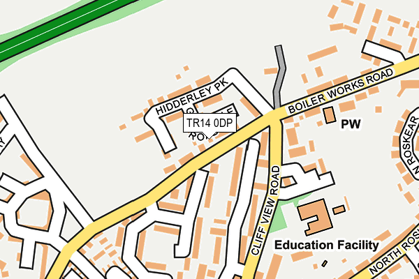TR14 0DP map - OS OpenMap – Local (Ordnance Survey)
