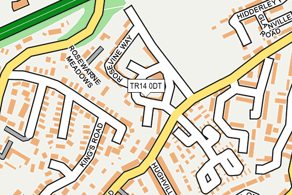 TR14 0DT map - OS OpenMap – Local (Ordnance Survey)