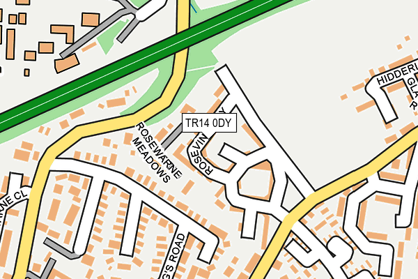 TR14 0DY map - OS OpenMap – Local (Ordnance Survey)