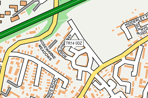 TR14 0DZ map - OS OpenMap – Local (Ordnance Survey)