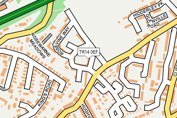 TR14 0EF map - OS OpenMap – Local (Ordnance Survey)