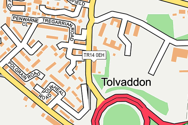 TR14 0EH map - OS OpenMap – Local (Ordnance Survey)