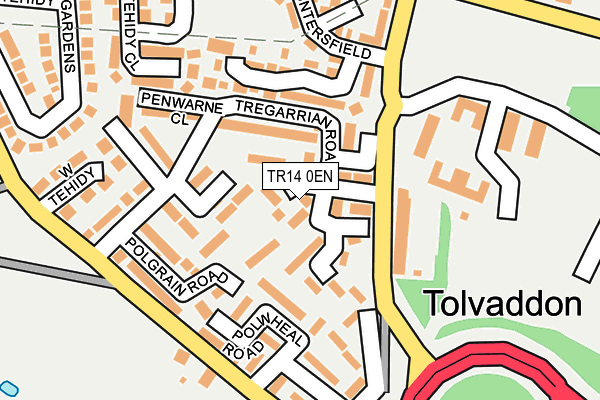 TR14 0EN map - OS OpenMap – Local (Ordnance Survey)