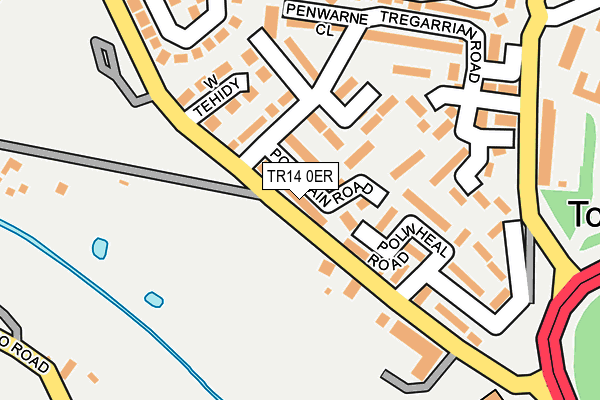 TR14 0ER map - OS OpenMap – Local (Ordnance Survey)