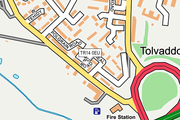 TR14 0EU map - OS OpenMap – Local (Ordnance Survey)
