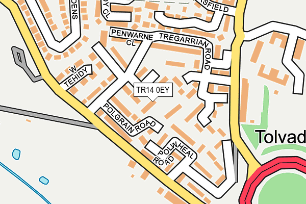 TR14 0EY map - OS OpenMap – Local (Ordnance Survey)
