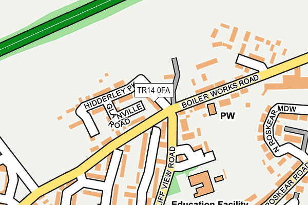 TR14 0FA map - OS OpenMap – Local (Ordnance Survey)