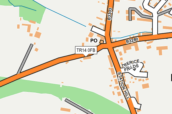TR14 0FB map - OS OpenMap – Local (Ordnance Survey)
