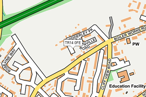 TR14 0FE map - OS OpenMap – Local (Ordnance Survey)