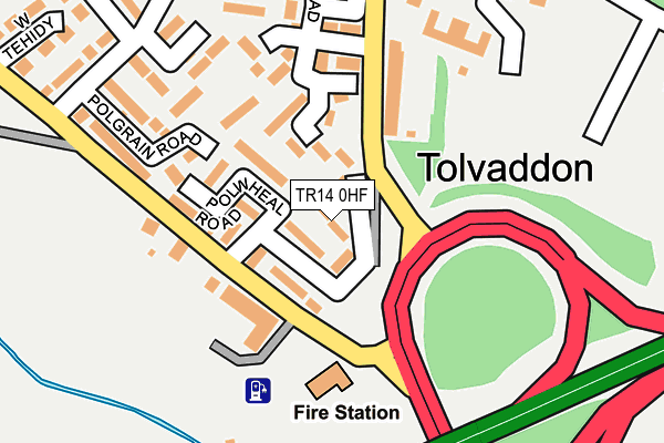 TR14 0HF map - OS OpenMap – Local (Ordnance Survey)