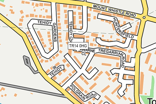 TR14 0HG map - OS OpenMap – Local (Ordnance Survey)