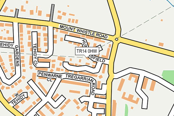 TR14 0HW map - OS OpenMap – Local (Ordnance Survey)