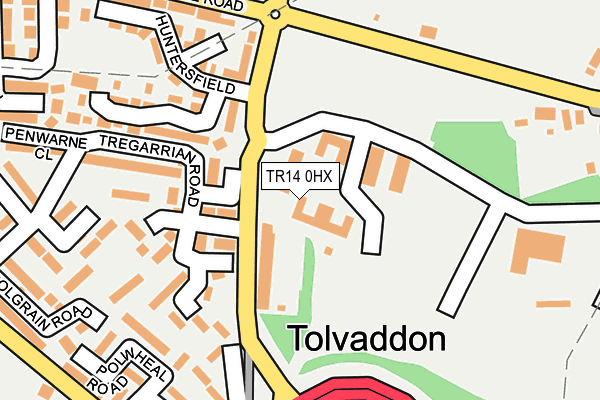 TR14 0HX map - OS OpenMap – Local (Ordnance Survey)
