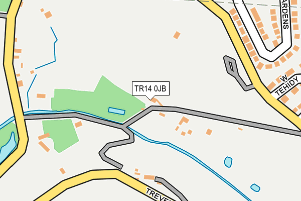 TR14 0JB map - OS OpenMap – Local (Ordnance Survey)