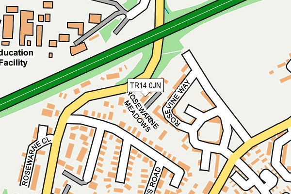 TR14 0JN map - OS OpenMap – Local (Ordnance Survey)