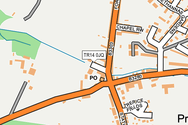 TR14 0JQ map - OS OpenMap – Local (Ordnance Survey)