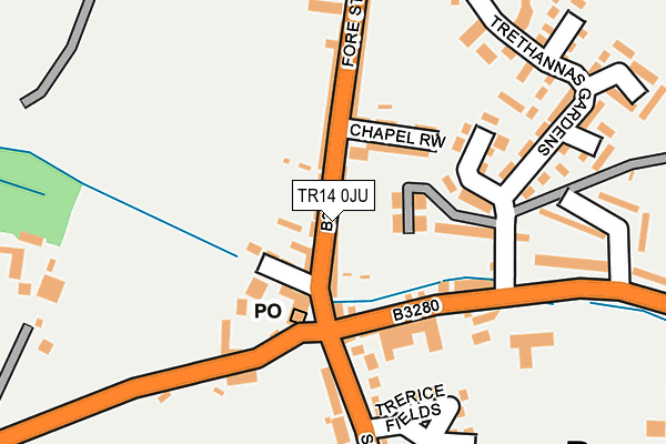 TR14 0JU map - OS OpenMap – Local (Ordnance Survey)
