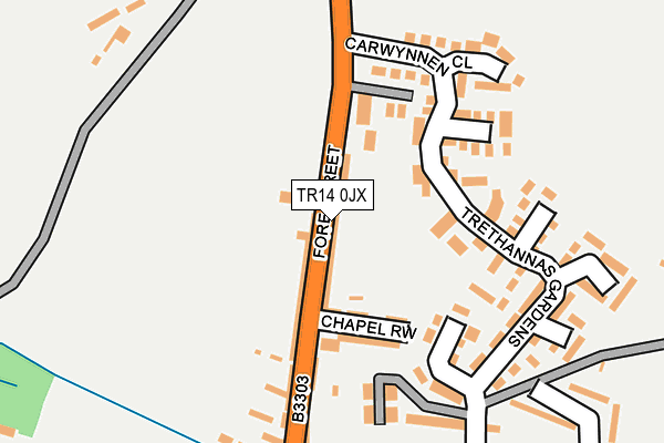 TR14 0JX map - OS OpenMap – Local (Ordnance Survey)