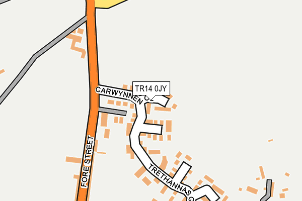 TR14 0JY map - OS OpenMap – Local (Ordnance Survey)