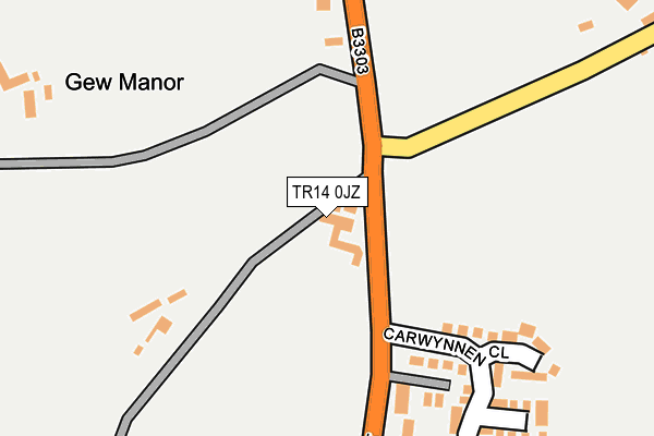 TR14 0JZ map - OS OpenMap – Local (Ordnance Survey)