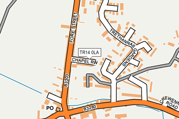 TR14 0LA map - OS OpenMap – Local (Ordnance Survey)