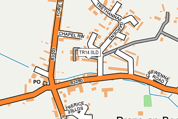 TR14 0LD map - OS OpenMap – Local (Ordnance Survey)