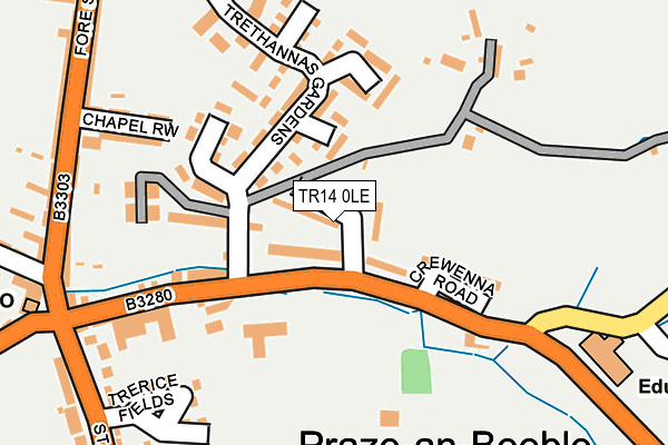 TR14 0LE map - OS OpenMap – Local (Ordnance Survey)