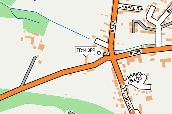 TR14 0PP map - OS OpenMap – Local (Ordnance Survey)