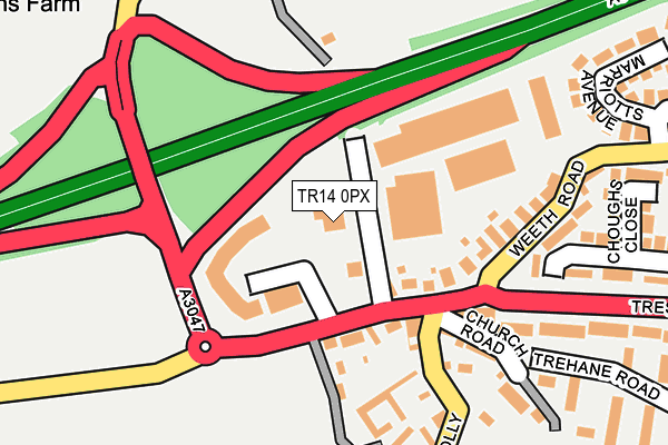 TR14 0PX map - OS OpenMap – Local (Ordnance Survey)