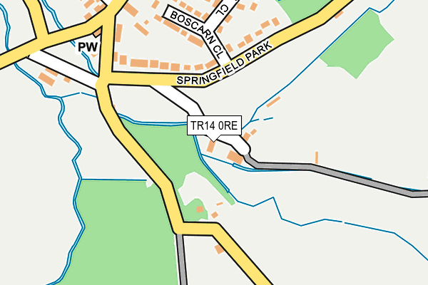 TR14 0RE map - OS OpenMap – Local (Ordnance Survey)