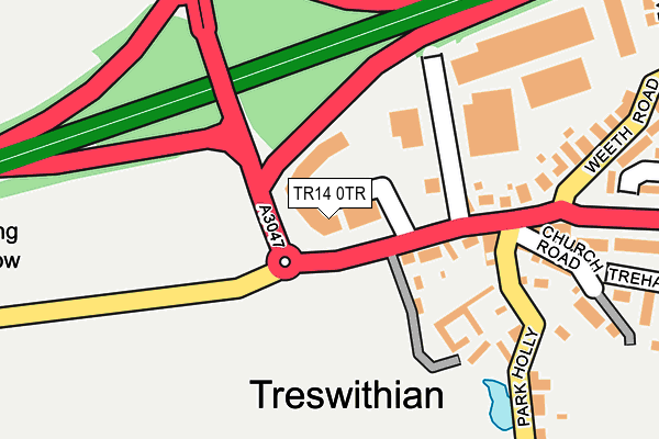 TR14 0TR map - OS OpenMap – Local (Ordnance Survey)