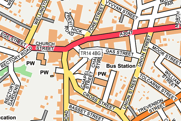 TR14 4BG map - OS OpenMap – Local (Ordnance Survey)