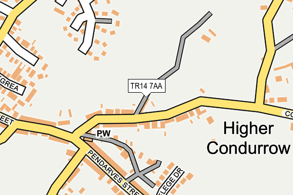 TR14 7AA map - OS OpenMap – Local (Ordnance Survey)