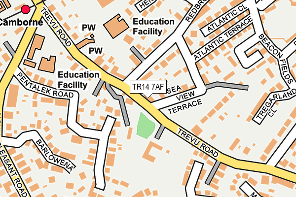 TR14 7AF map - OS OpenMap – Local (Ordnance Survey)