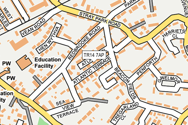 TR14 7AP map - OS OpenMap – Local (Ordnance Survey)